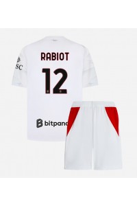 AC Milan Adrien Rabiot #12 Babyklær Borte Fotballdrakt til barn 2026-27 Korte ermer (+ Korte bukser)